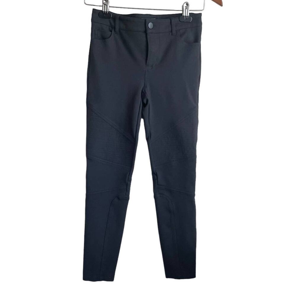 Vince Women Pants Taper Leg Zipper Button Equestrian Stretch‎ Size 0 Smokey Gray